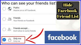 How to hide facebook mutual friends list / hide fb friends list