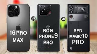 ROG Phone 9 Pro Vs Red Magic 10 Pro Vs iPhone 16 Pro Max