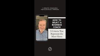 How to Select a Business Coach