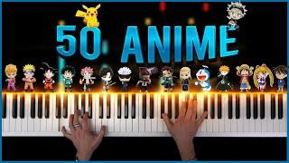 50 ANIME in 5 minutes | PIANO MEDLEY