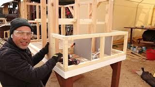 Framing and Building Nesting Boxes on a Chicken Coop