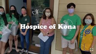 Lions Club of Kona with the Konawaena High School Leo Club June 12, 2020