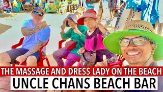 Massage lady and Dress lady at Uncle Chan’s beach bar