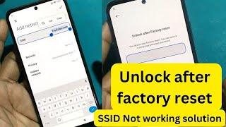 Redmi Hard Reset And unlock after factory reset ||  SSID Not working solution