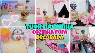 TUOR PELA MINHA COZINHA ROSA FOFA DECORADA