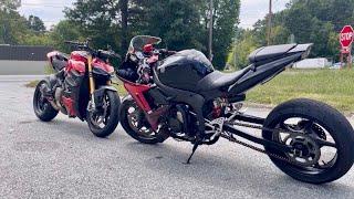 My TURBO R6 VS 200HP $25,000 Ducati V4 Streetfighter