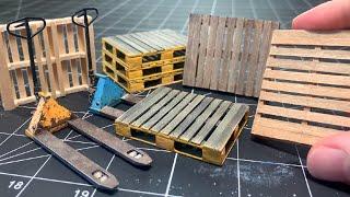 Make and Paint Realistic Miniature Wooden Pallets