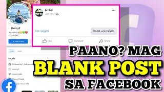 PAANO MAGBLANK POST SA FACEBOOK | Riencyll Cabile Tutorial