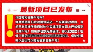 通过搬运在网上赚钱，2023网赚项目分享，tiktok视频搬运轻松做到在家月入30000+，网赚干货薅羊毛项目