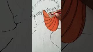 Obito uchiha #anime #naruto #obito #sasuke #howtodrawobito️