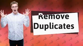 How does set remove duplicates?