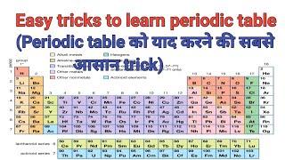 easy trick to learn periodic table || आधुनिक आवर्त सारणी को याद करने की महत्वपूर्ण ट्रिक ||