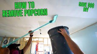 How to Remove a POPCORN CEILING - DIY