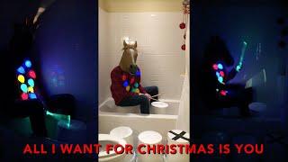 "All I Want For Christmas Is You" Bucket Drum Cover (with Glow in the Dark Sticks)