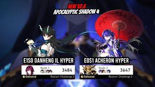 New v2.6 Apocalyptic Shadow 4 - E1S0 Dan Heng IL and E0S1 Acheron | Honkai Star Rail