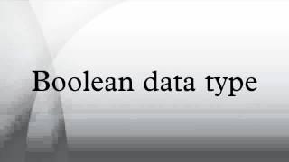 Boolean data type