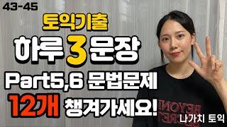 [해석연습시리즈43-45] 영어독해 + 토익문법문제 동시해결!  #영어해석 #토익문법 #토익독학