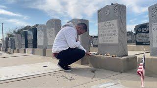 Curly's Grandson visits Curly and Shemp Howard's graves - THREE STOOGES