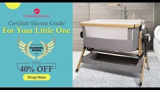 StarAndDaisy Co-Glide Cradle co-sleeper baby crib with multi-height adjustment, cradle  -Features