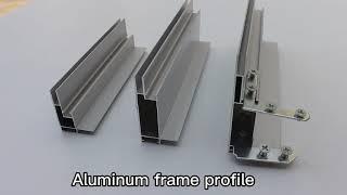 Aluminum frame profile and FPVC frame profile for lightbox installation