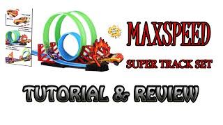 Kids toy videos: MaxSpeed Super Track Set | toy train videos toys tutorial and Review