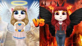 My talking angel Angela vs Devil Angela 