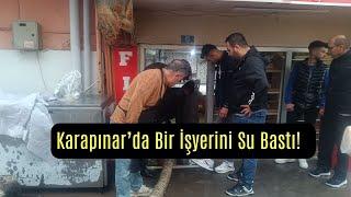 Karapınar'da bir işyerini su bastı