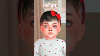 Grow Up With My 100 Baby Challenge Sim  | The Sims 4 #shorts