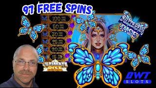 97 FREE Spins on Ultimate Rise ButterflyRise slot machine by AGS!