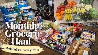 Our MONTHLY Grocery Haul and Fruit and Veg Prep! Aussie mum on a budget 