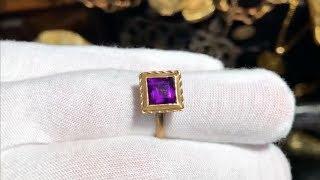 1715 Fleet Shipwreck Amethyst Gold Ring from Pirate Gold Coins