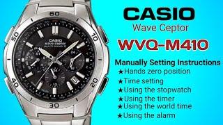 Casio Wave Ceptor WVQ-M410, (5174) setting instructions.