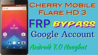 Cherry Mobile Flare HD 3 Google Account Bypass 7.0 noughat version without PC