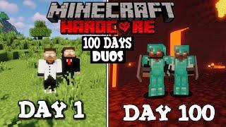 We Survived 100 Days In Hardcore Minecraft : KRMStudioz and Mechanicz  DUO - Herobrine Brothers