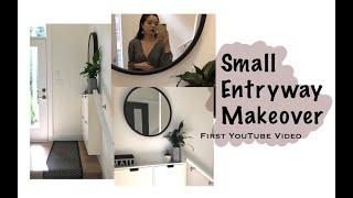 Small Entryway Makeover| Ikea Stall Shoe Cabinet | First youtube video| New Home Decoration