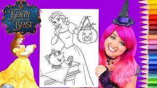 Coloring Belle Halloween Disney Princess Coloring Page Prismacolor Pencils | KiMMi THE CLOWN