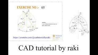 auto cad practice 2d drawing 05 / auto cad drawing / cad practice drawing