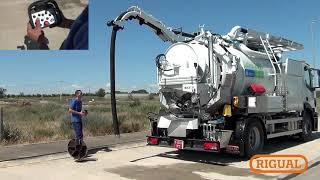 Vídeo Camión Rigual de  desatasco  y limpieza con pertiga