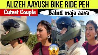 Alizeh Aayush Bike Ride Peh️Kitna Osm Hai Dono #alizehjamali #aayuzeh #aayujanta