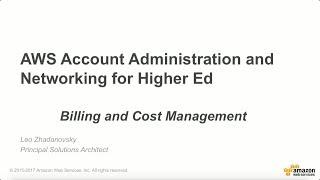 AWS Billing and Cost Management for Education