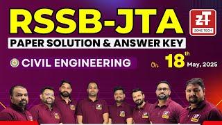 RSSB JTA Paper Solution Analysis & Answer Key 18 May 2025 | RSMSSB JTA Exam Solution by ZONE TECH