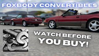 Convertible Foxbody Mustangs - Things to know before you buy!