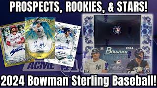 PROSPECTS, ROOKIES, & STARS! 2024 Topps Bowman Sterling Baseball Hobby Box Review!