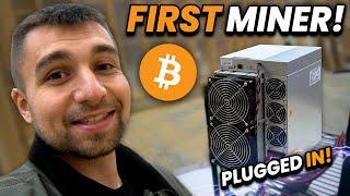 Plugged My First BITCOIN Miner In!