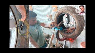 215 / 60 R 16 Tyre cut repair // Vulcanizing method // Easy Method