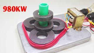 Ac Electricity 980KW 220V Three Magnet Copper Wire Free Energy Homemade Generator Ideas