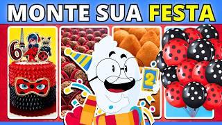  MONTE A SUA FESTA DE ANIVERSÁRIO DOS SONHOS | Especial: BuuQuiz 2 ANOS  | #quiz #buuquiz