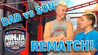 Dad vs. Son FINAL REMATCH Ninja Race! [Beckstrand Family Ninjas] | American Ninja Warrior Junior