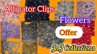 Alligator Clips &Flowers️ Offer Price ല്‍ WhatsApp 7034 253 283 #hairaccessories #flowers #business