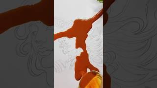 I Spilled Watercolor Draw krishna Painting #shorts #krishna #painting #reena_sketcher